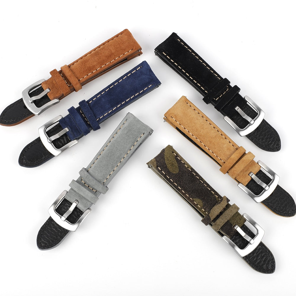 Leather Watch Strap 18mm 19mm 20mm 22mm