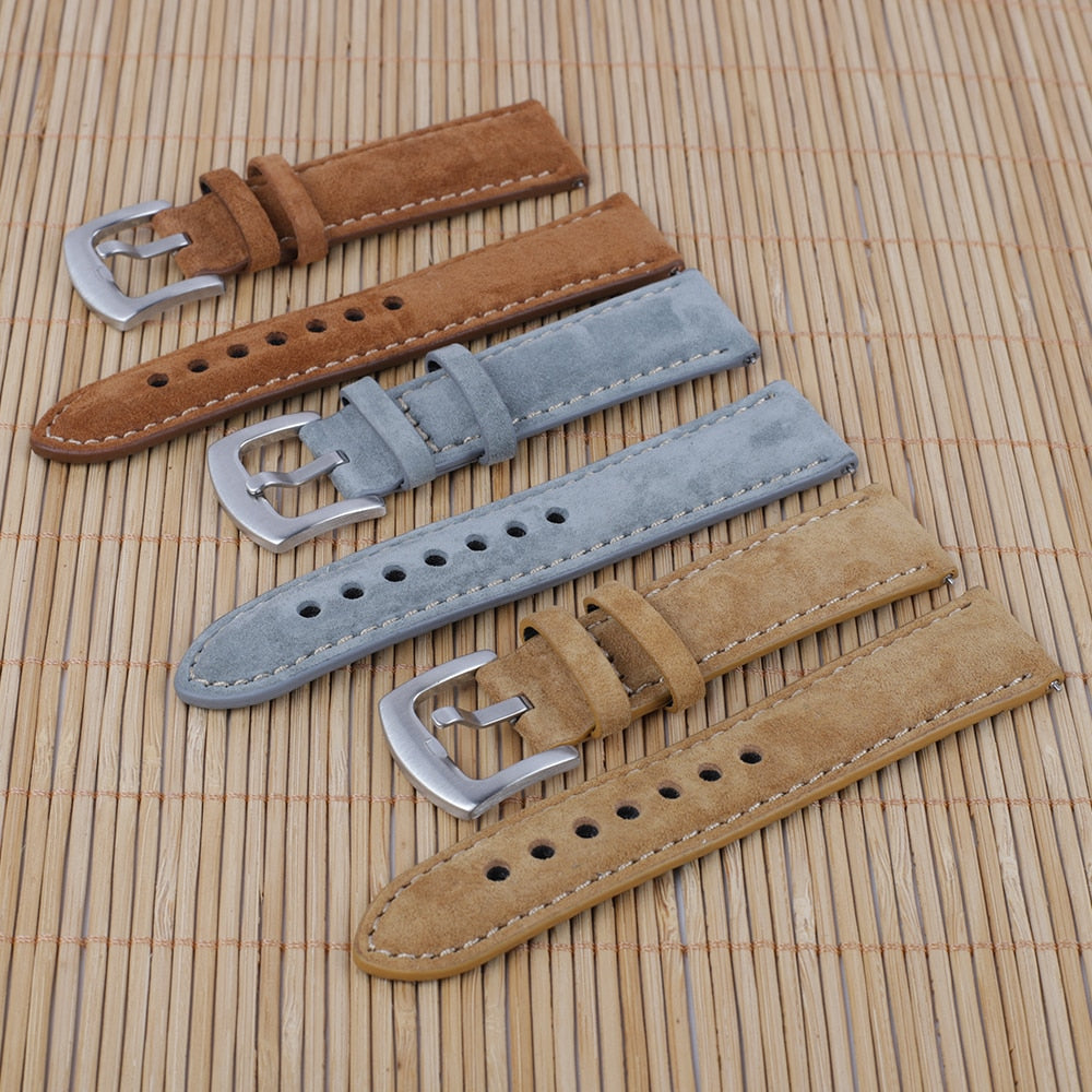 Leather Watch Strap 18mm 19mm 20mm 22mm