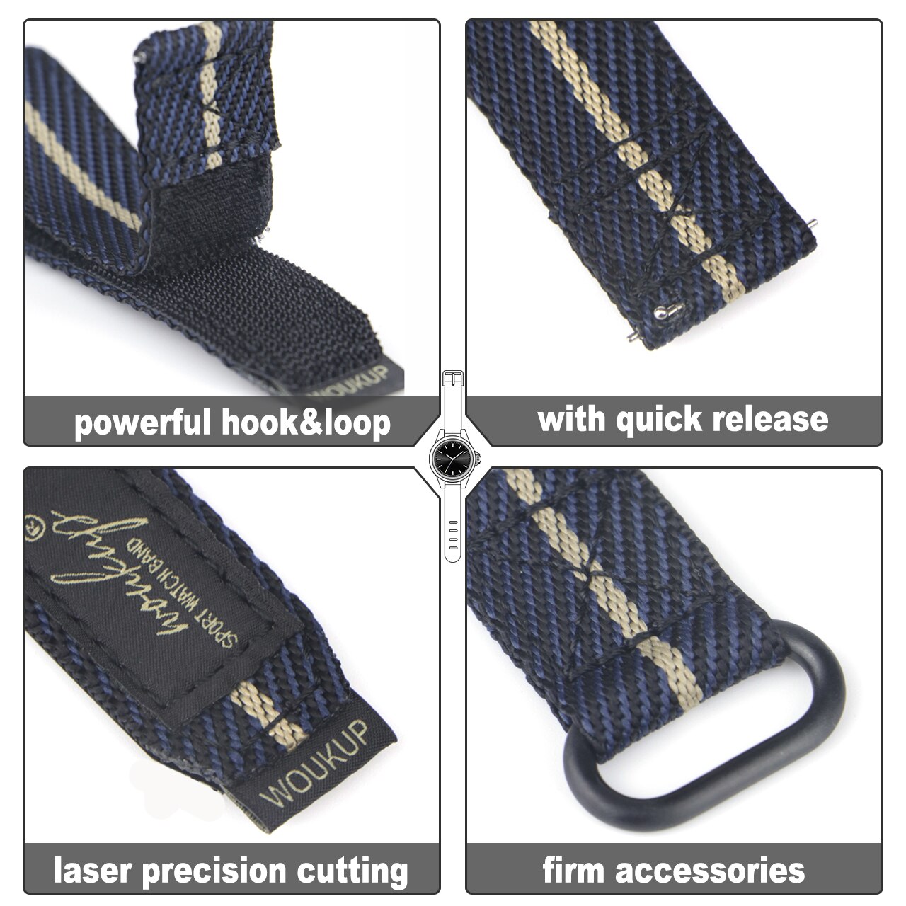 Nylon Watch Strap 20mm 22mm