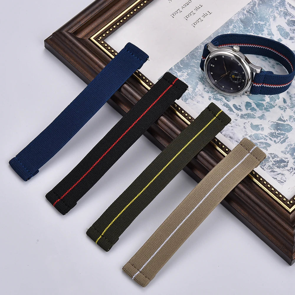 Elastic Nylon Watch Strap 18/19/20/21/22mm Watchbands