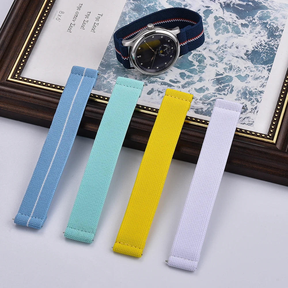 Elastic Nylon Watch Strap 18/19/20/21/22mm Watchbands