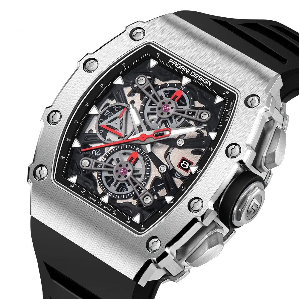 Skeleton Dial Chronograph 100M Waterproof