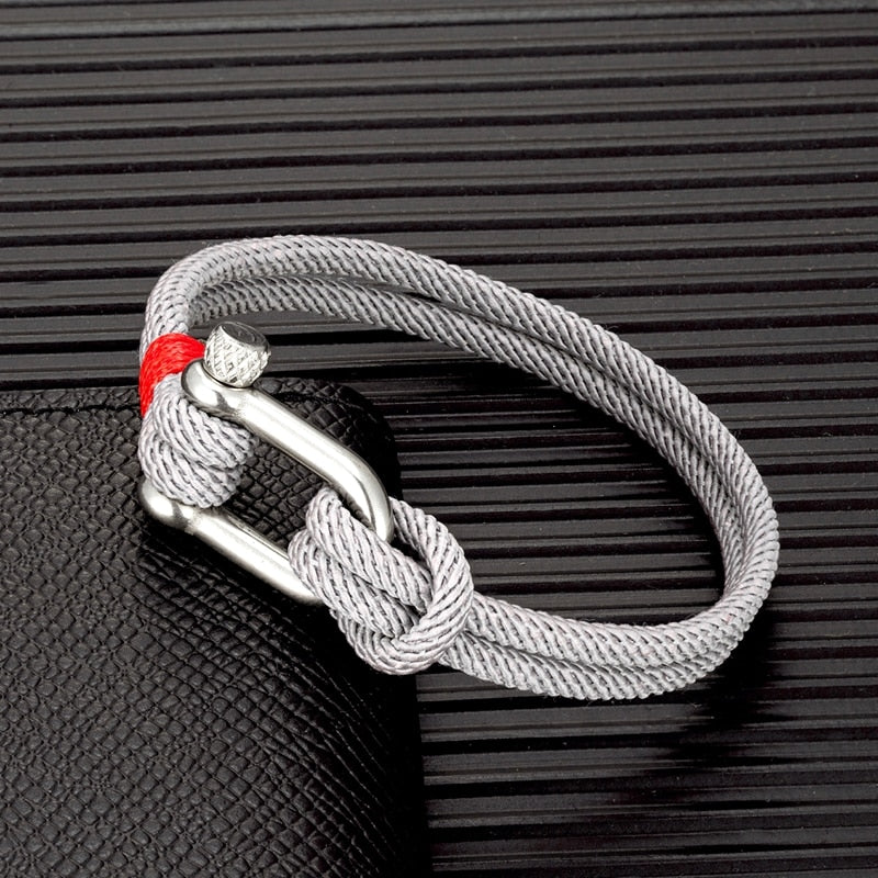 Black rope Stainless Steel Bracelet