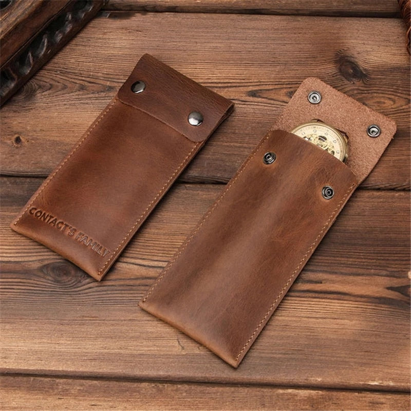 Genuine Leather Watch Pouch