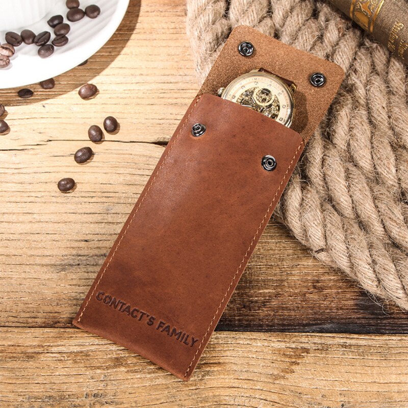 Genuine Leather Watch Pouch