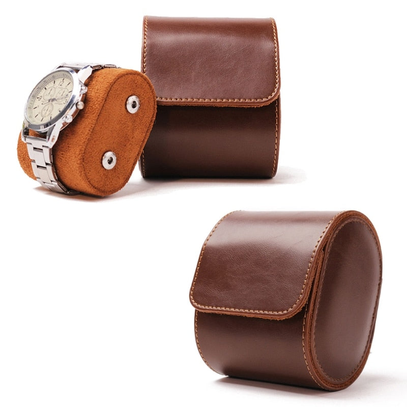 Leather Watch Travel Case