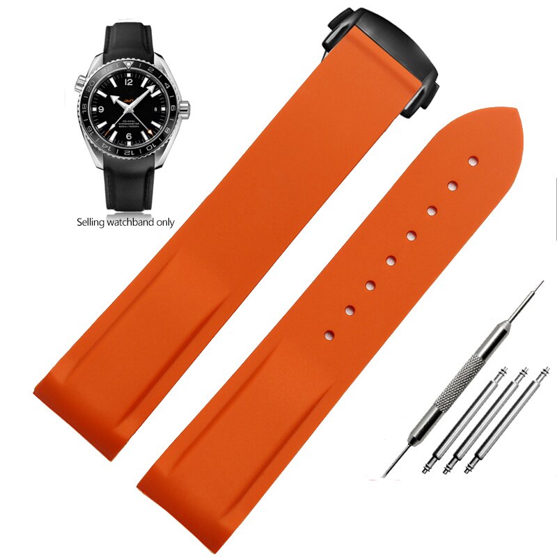 Curved End Rubber Silicone Watch Bands