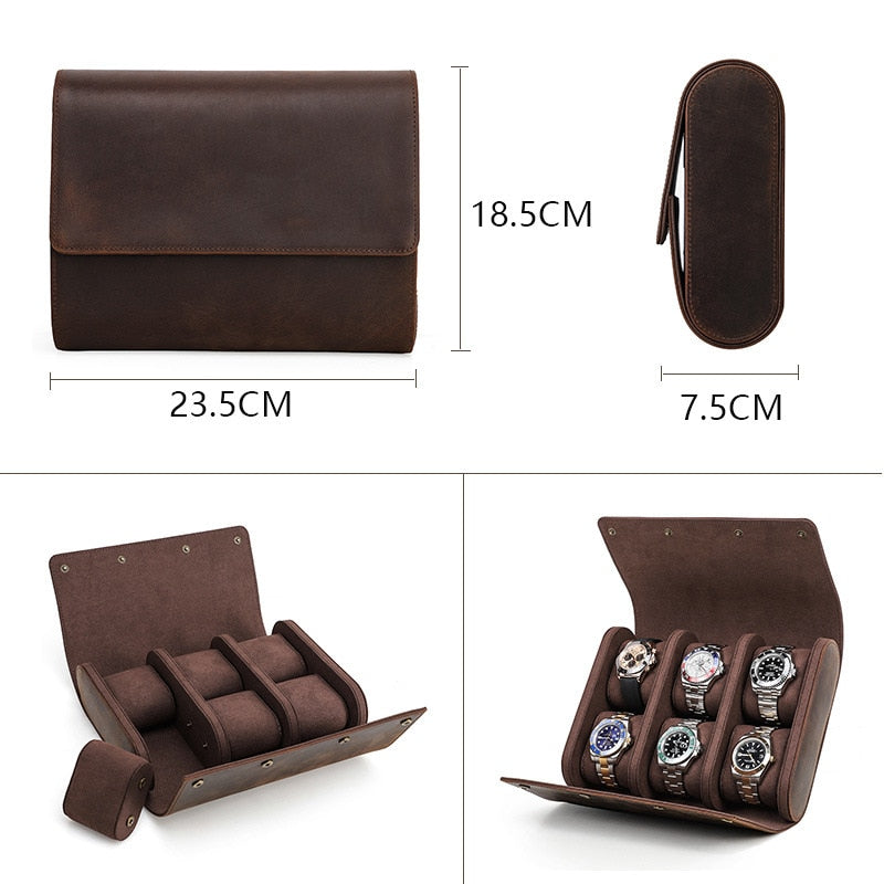 6 Slots Pouch Watch Storage Box