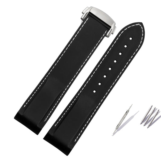 Curved End Rubber Silicone Watch Bands