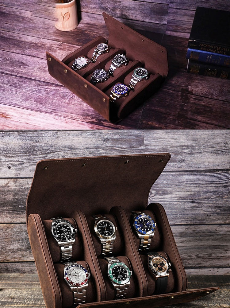 6 Slots Pouch Watch Storage Box